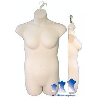 Female Plus Size 3/4 Form   Hard Plastic, Black, White or Fleshtone 