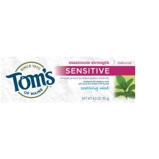 Toms of Maine Maximum Strength Sensitive Toothpaste, Soothing Mint, 4 
