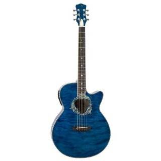 Luna Fauna Guitar, Dolphin Tranz Blue / Quilted Maple
