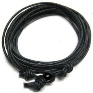  Triple Flat Cord Leather Bracelet Jewelry