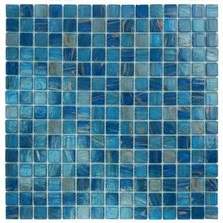  Glass Tile Cobalt Blue Glass Tile Blend 1 x 1