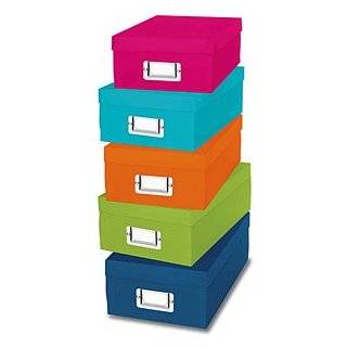  Document Boxes in Black (Set of 5)