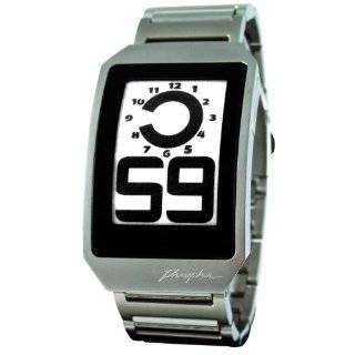 Phosphor Unisex DH03 Digital Hour E INK Curved Metal Band Watch