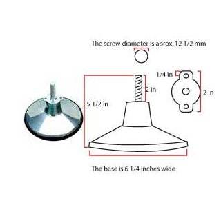  Sterling 6 1/4 Chrome Leg Leveler