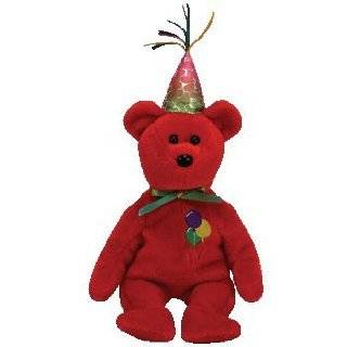  TY Beanie Baby   HAPPY BIRTHDAY the Bear ( Yellow   w/ Hat 