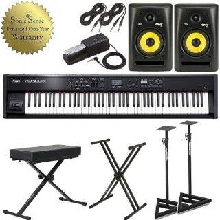Roland RD 300nx Digital Piano Bundle with Bench, Stand, Cables, and 