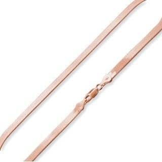 Rose Gold Plated Sterling Silver 18 Magic Herringbone Chain Necklace 