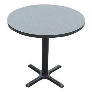  Round Bar and Café Table with X Base and Column Diameter 24 Round 