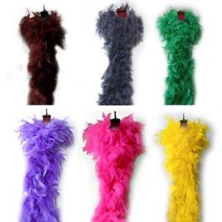   Feather Chandelle Boa 6 feet long for dance party or Halloween costume