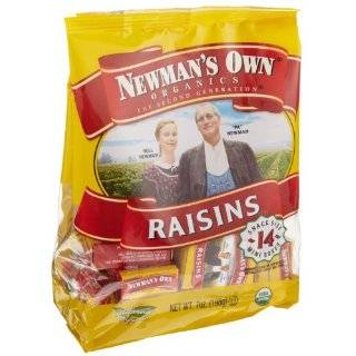 Newmans Own Organics California Raisins, 6 Ounce Pouches (Pack of 12 