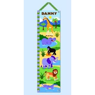 Olive Kids Personalized Wild Animals Canvas Growth Chart