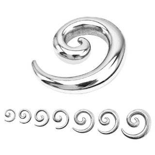  12 Gauge Surgical Steel Curved Spiral Taper Jewelry