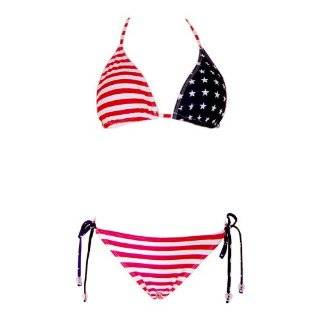  American Flag Lycra Bikini USA U.S. Stars Stripes 
