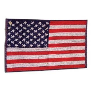 American Flag USA Terry Velour Beach/Bath Towel 