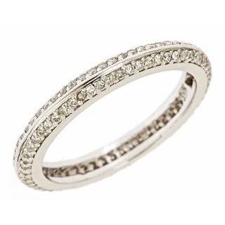   Knife Edge Ring Band 14K White Gold (0.67cttw, VS Clarity, F Color