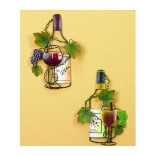 Red Wine / White Wine Wall Art ~ Wall Decor Wall Mount Sculpture, Set 